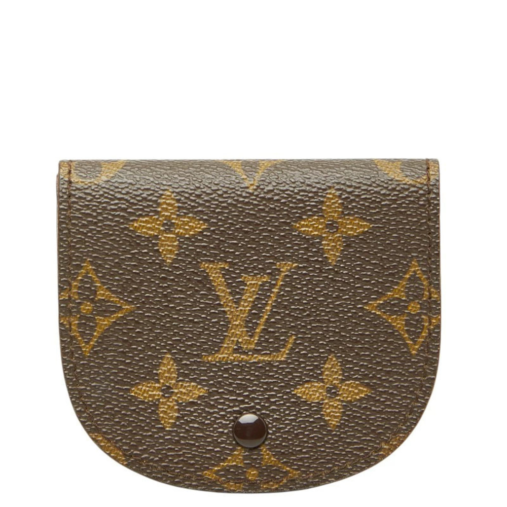Louis Vuitton Monogram Portemonnaie Guze coin case Wallet Brown Leather